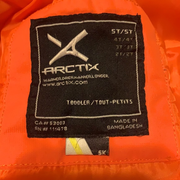 Coat Toddler 5T unisex high visibility, Artix, high quality winter snow coat. - Picture 2 of 12